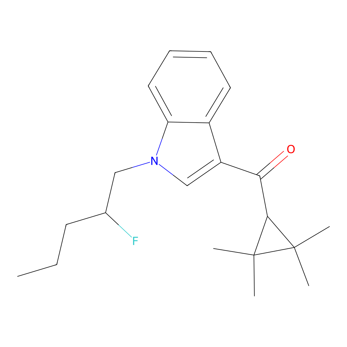 xlr-11 n-(2-fluoropentyl) isomer molecular structure, CAS 1628690-25-4