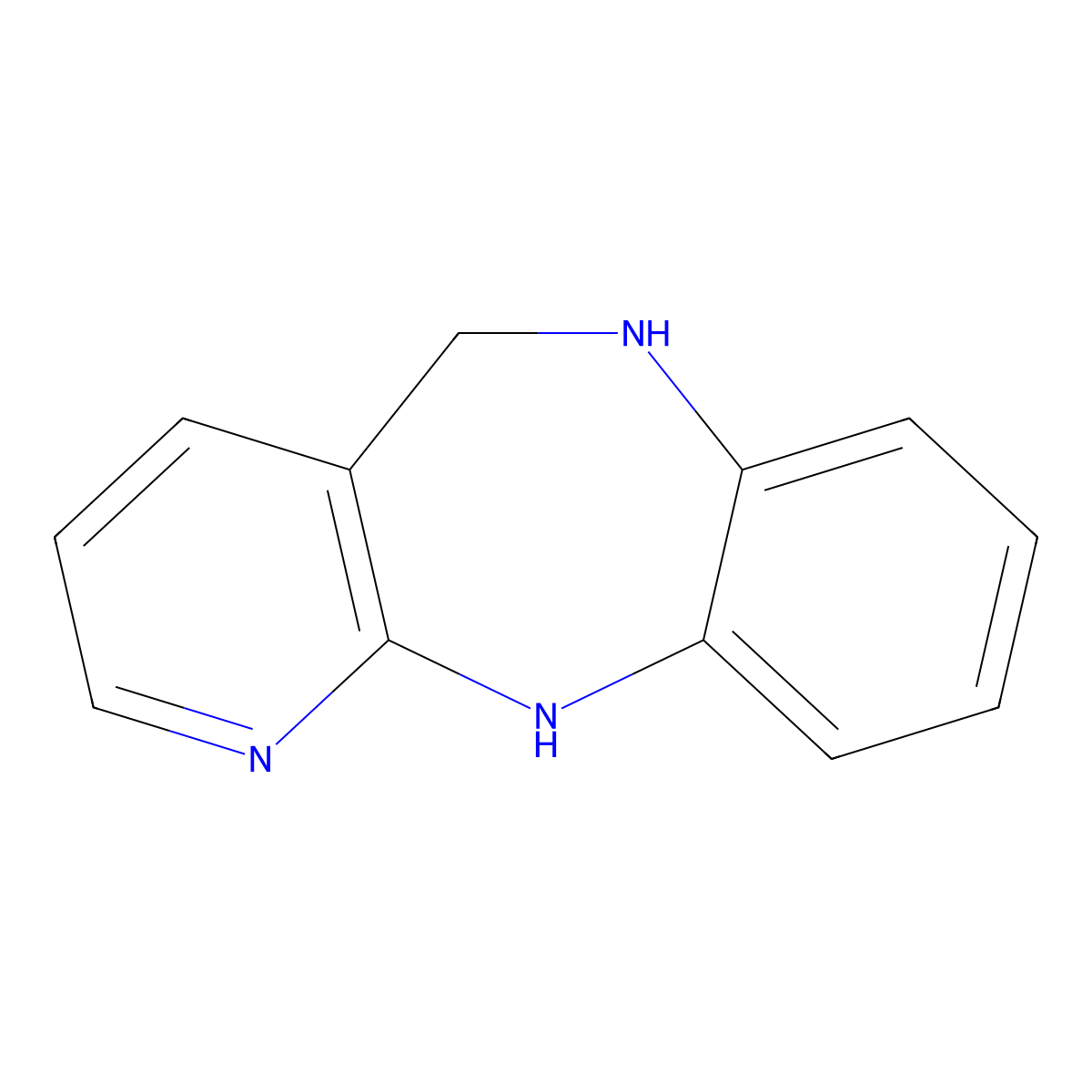 6,11-dihydro-5H-pyrido[2,3-b][1,5]benzodiazepine molecular structure, CAS 16287-36-8
