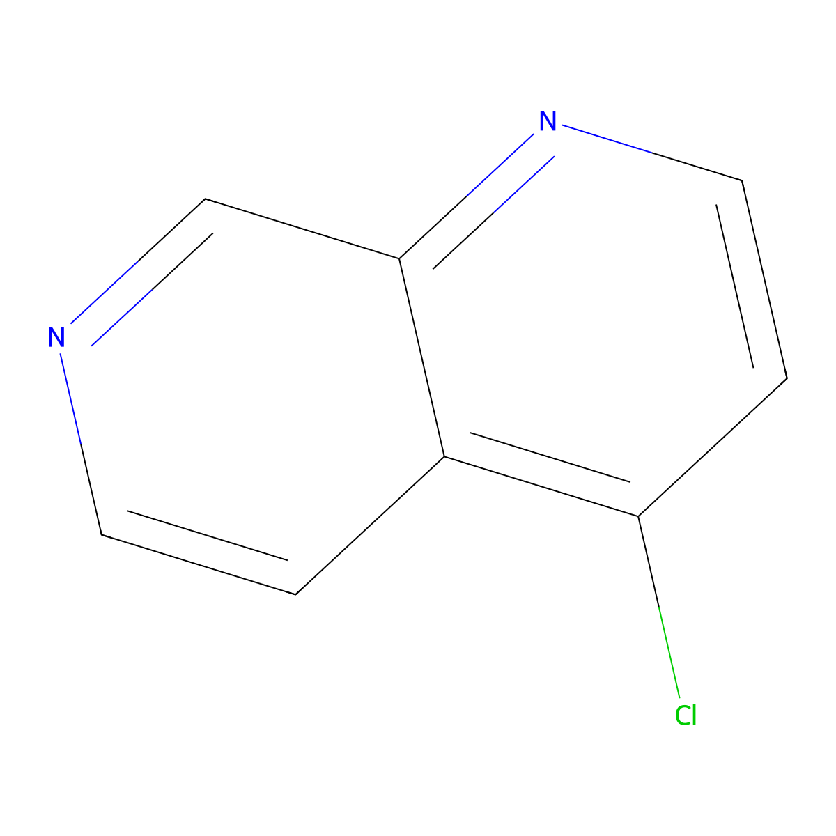 4-Chloro-1,7-naphthyridine molecular structure, CAS 16287-97-1
