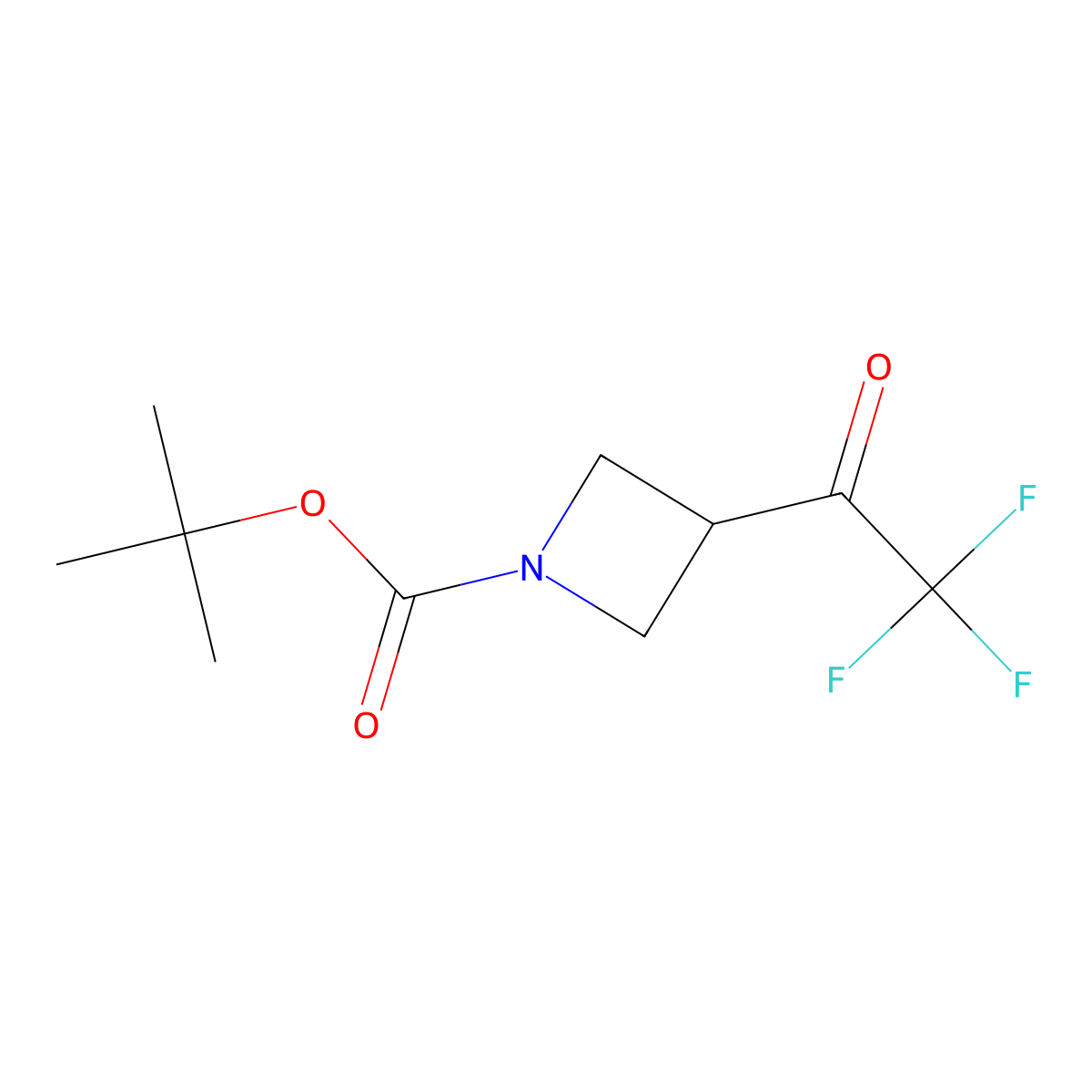 Tert-butyl 3-(trifluoroacetyl)azetidine-1-carboxylate molecular structure, CAS 1628733-95-8