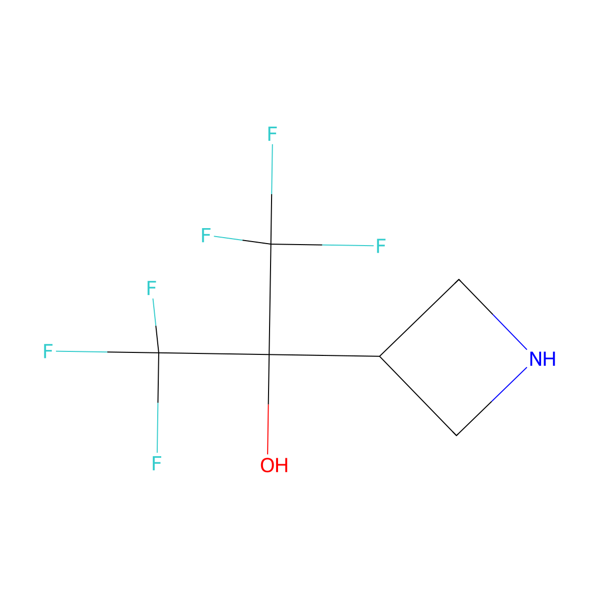 2-(Azetidin-3-yl)-1,1,1,3,3,3-hexafluoropropan-2-ol molecular structure, CAS 1628733-97-0