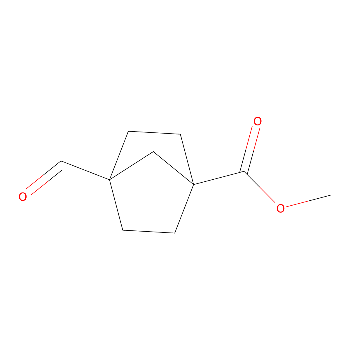 Methyl 4-formylnorbornane-1-carboxylate molecular structure, CAS 1628749-42-7