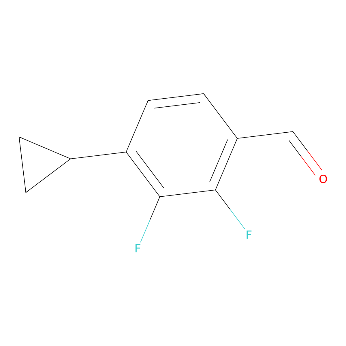 4-Cyclopropyl-2,3-difluorobenzaldehyde molecular structure, CAS 1628750-58-2
