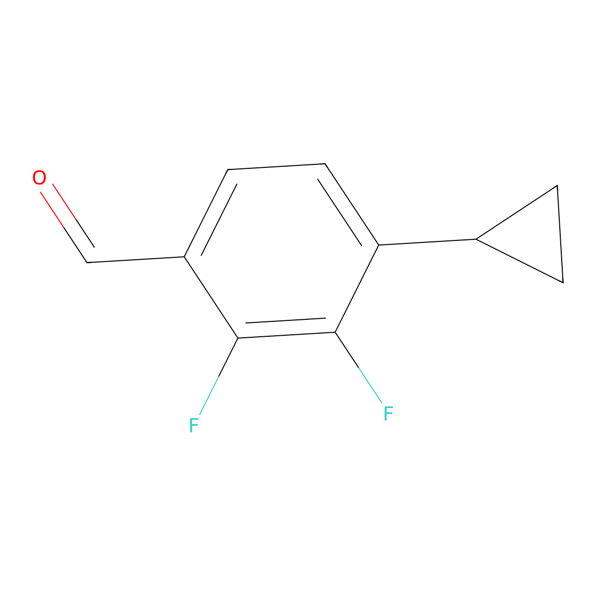4-Cyclopropyl-2,3-difluorobenzaldehyde molecular structure, CAS 1628750-58-2