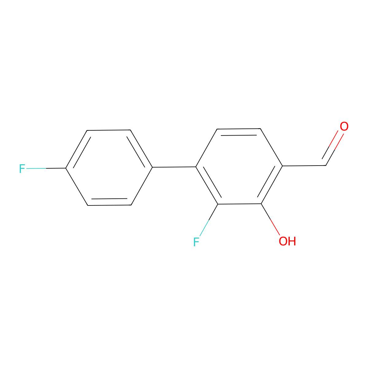 2,4'-Difluoro-3-hydroxy-[1,1'-biphenyl]-4-carbaldehyde molecular structure, CAS 1628750-90-2