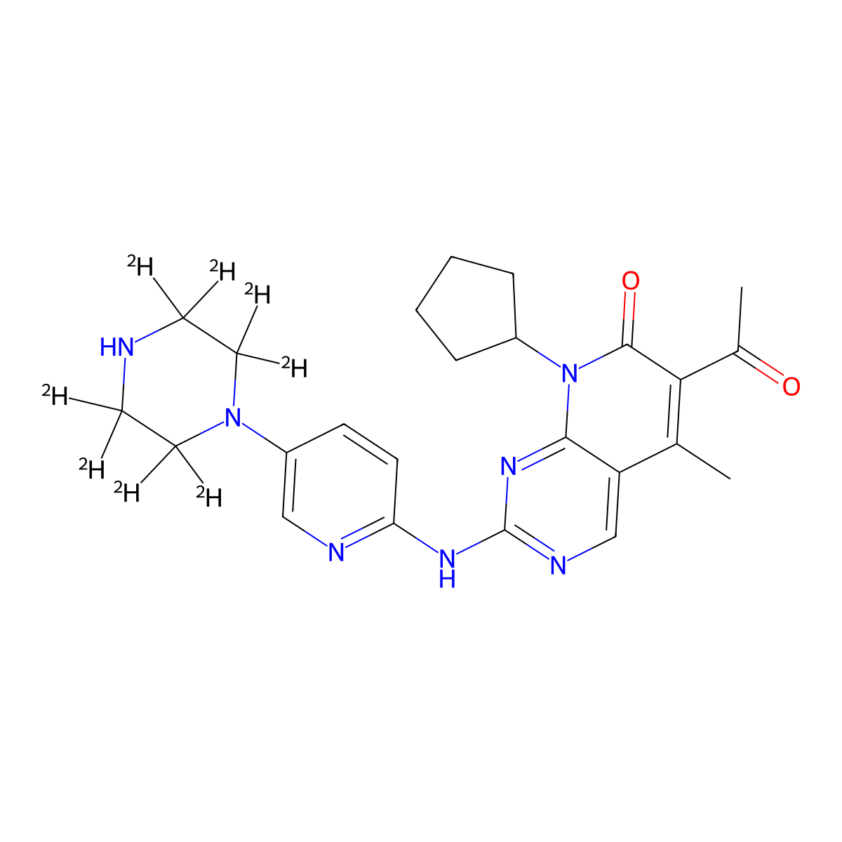 Palbociclib-d8 molecular structure, CAS 1628752-83-9