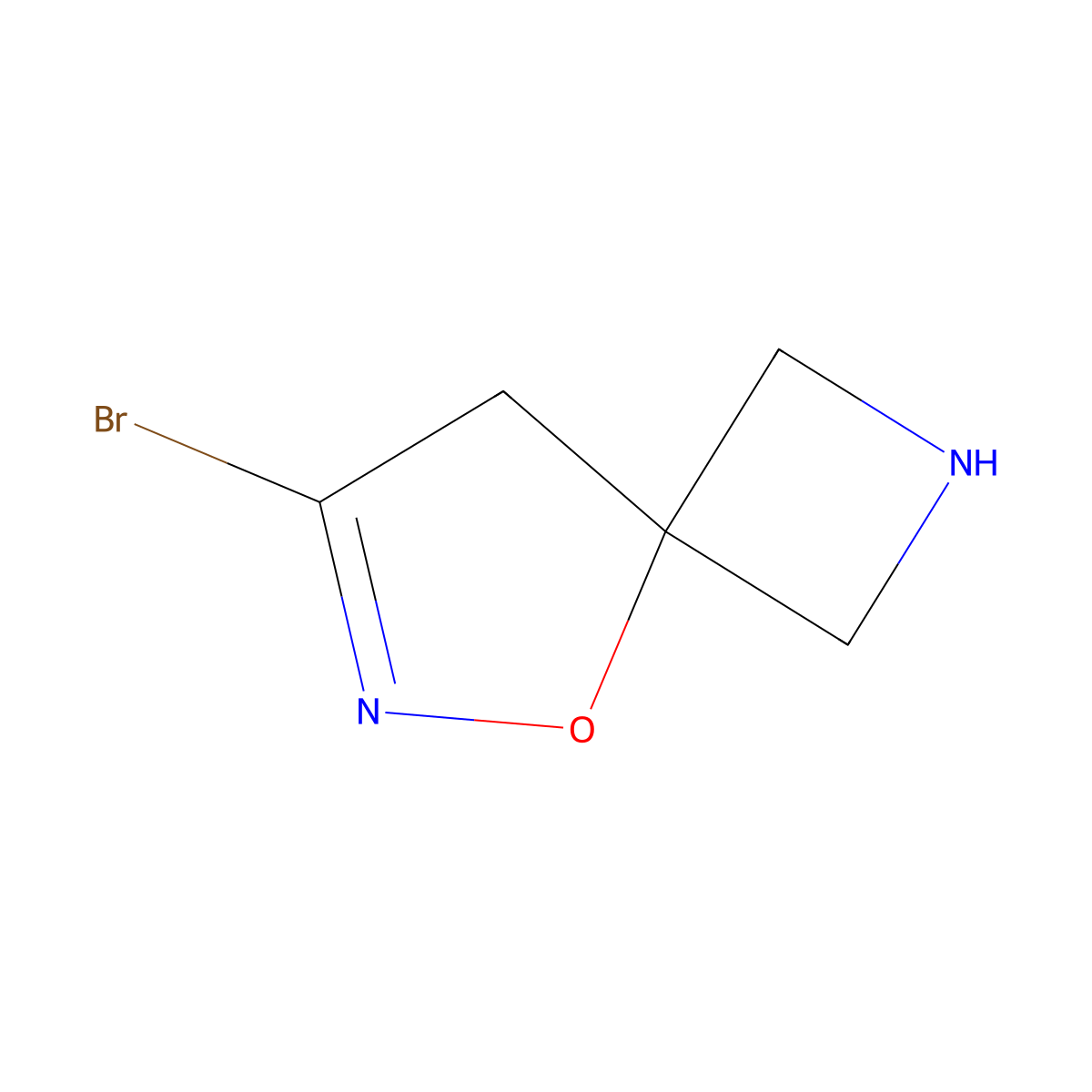 7-Bromo-5-oxa-2,6-diazaspiro[3.4]oct-6-ene molecular structure, CAS 1628776-51-1