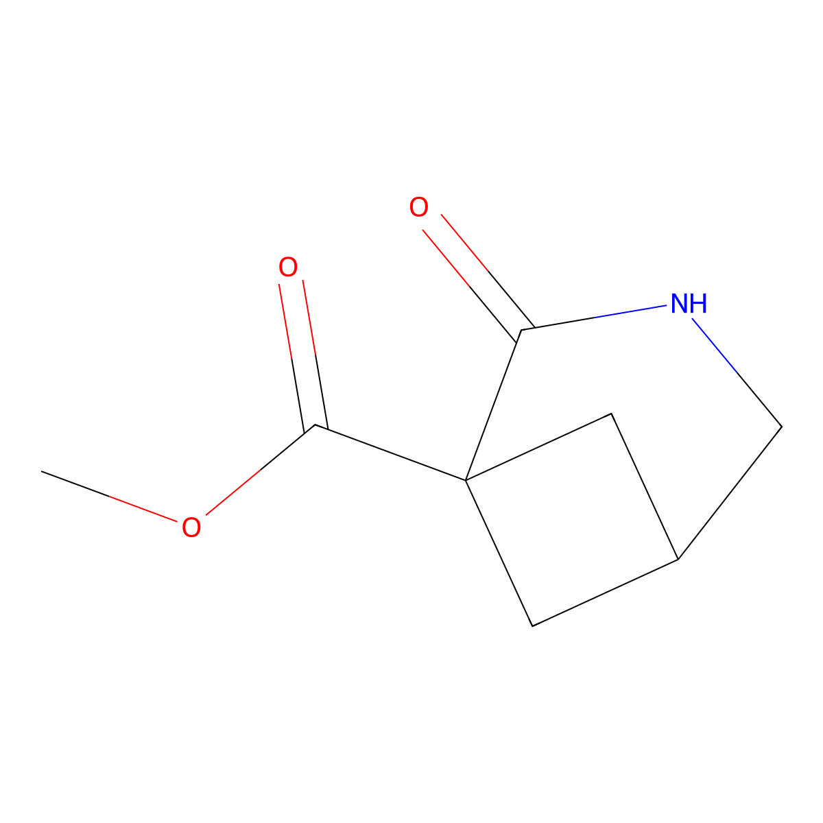 Methyl 2-oxo-3-azabicyclo[3.1.1]heptane-1-carboxylate molecular structure, CAS 1628783-91-4