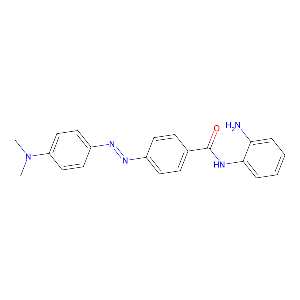 N-(2-aminophenyl)-4-[[4-(dimethylamino)phenyl]diazenyl]benzamide molecular structure, CAS 1628784-50-8