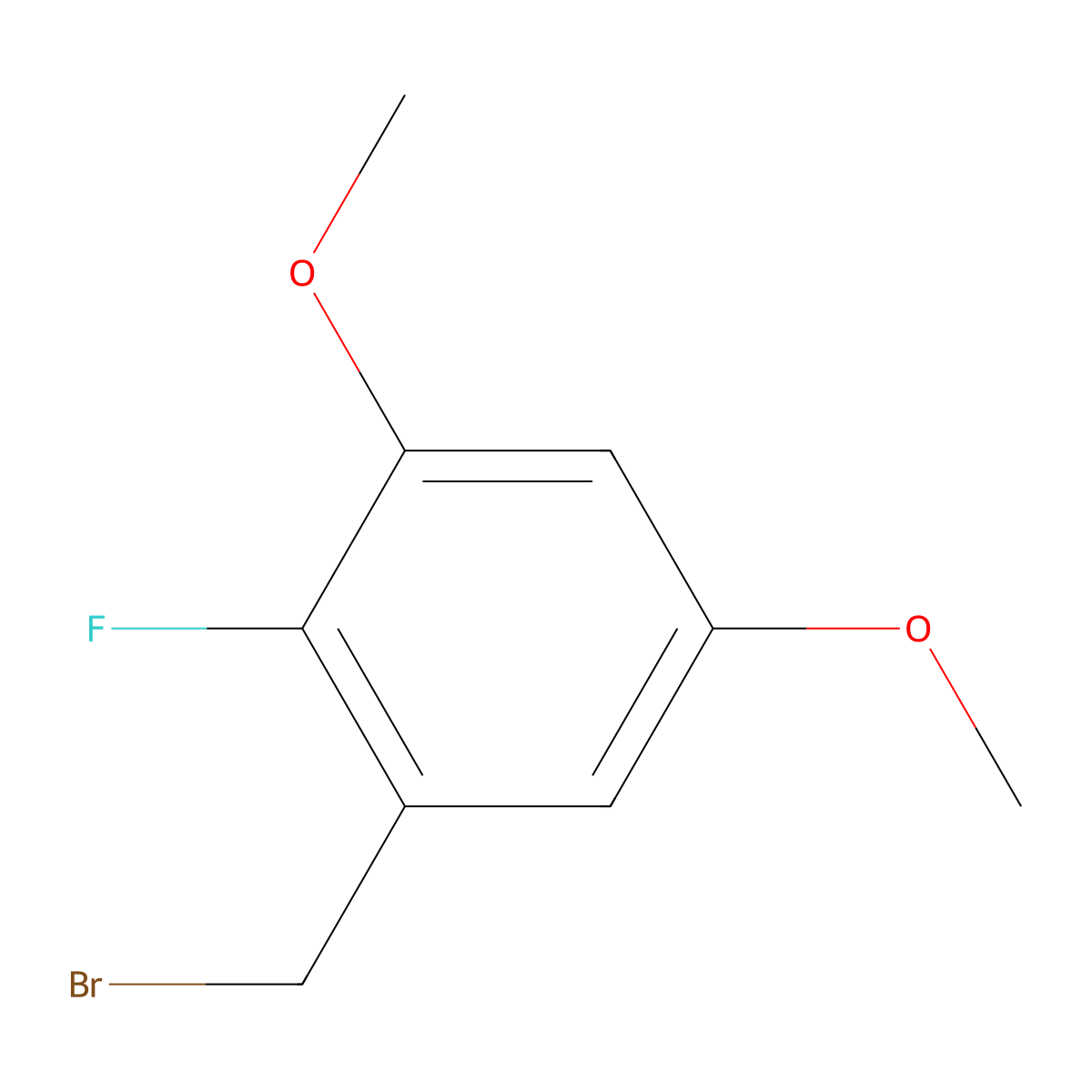 3,5-Dimethoxy-2-fluorobenzylbromide molecular structure, CAS 1628795-21-0