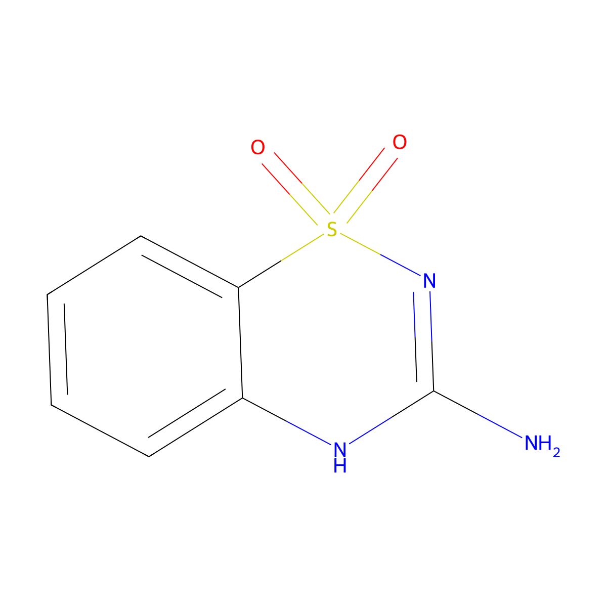 2H-1,2,4-Benzothiadiazin-3-amine, 1,1-dioxide molecular structure, CAS 16288-74-7