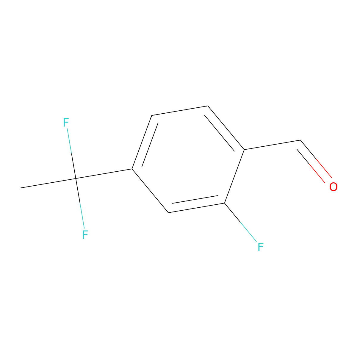 4-(1,1-Difluoroethyl)-2-fluorobenzaldehyde molecular structure, CAS 1628808-32-1