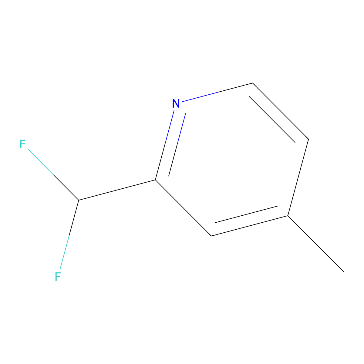 2-(Difluoromethyl)-4-methylpyridine molecular structure, CAS 1628839-41-7