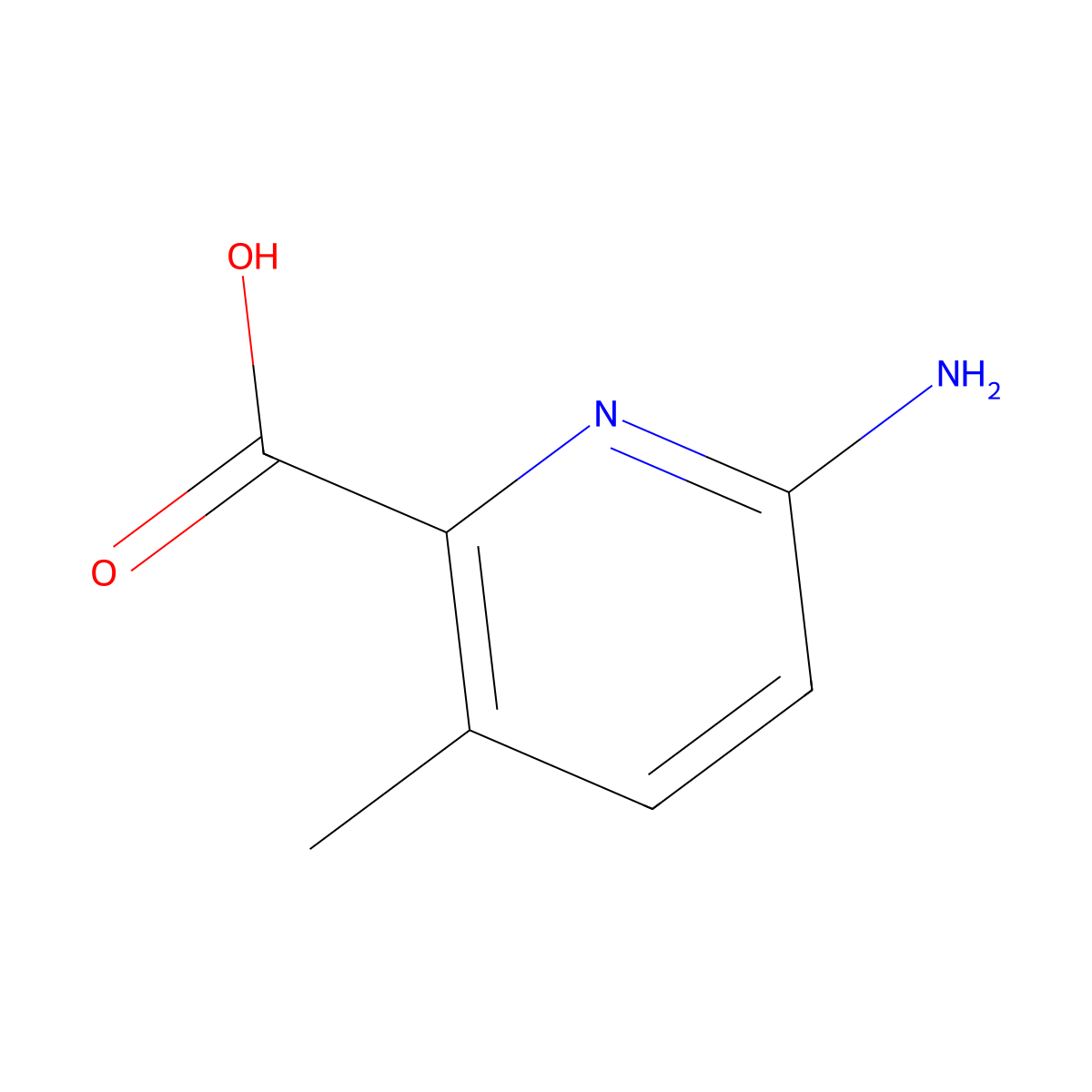6-Amino-3-methylpicolinic acid molecular structure, CAS 1628841-42-8