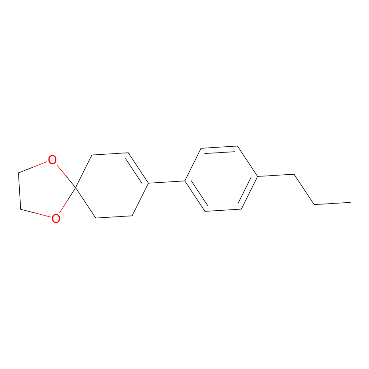 8-(4-Propylphenyl)-1,4-dioxaspiro[4.5]dec-7-ene molecular structure, CAS 1628847-40-4