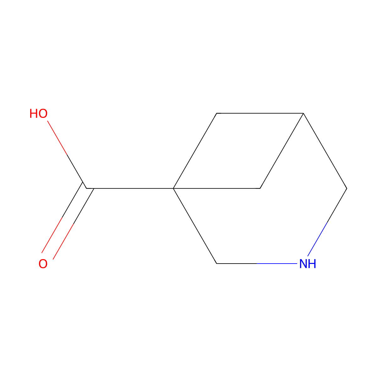 3-Azabicyclo[3.1.1]heptane-1-carboxylic acid molecular structure, CAS 1628897-76-6