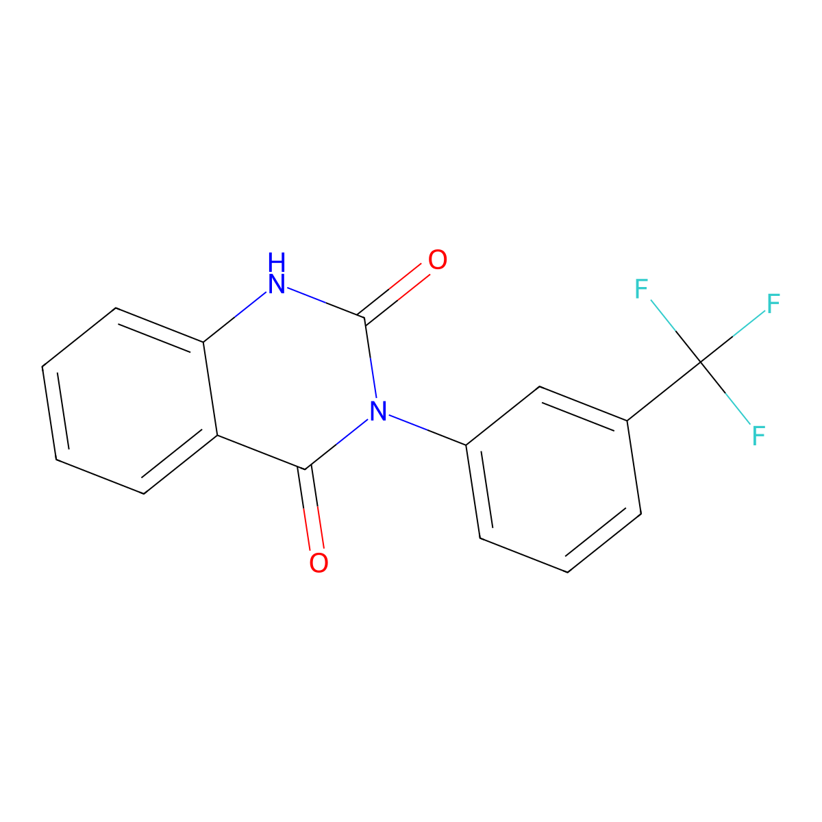 3-[3-(trifluoromethyl)phenyl]-1H-quinazoline-2,4-dione molecular structure, CAS 16289-39-7