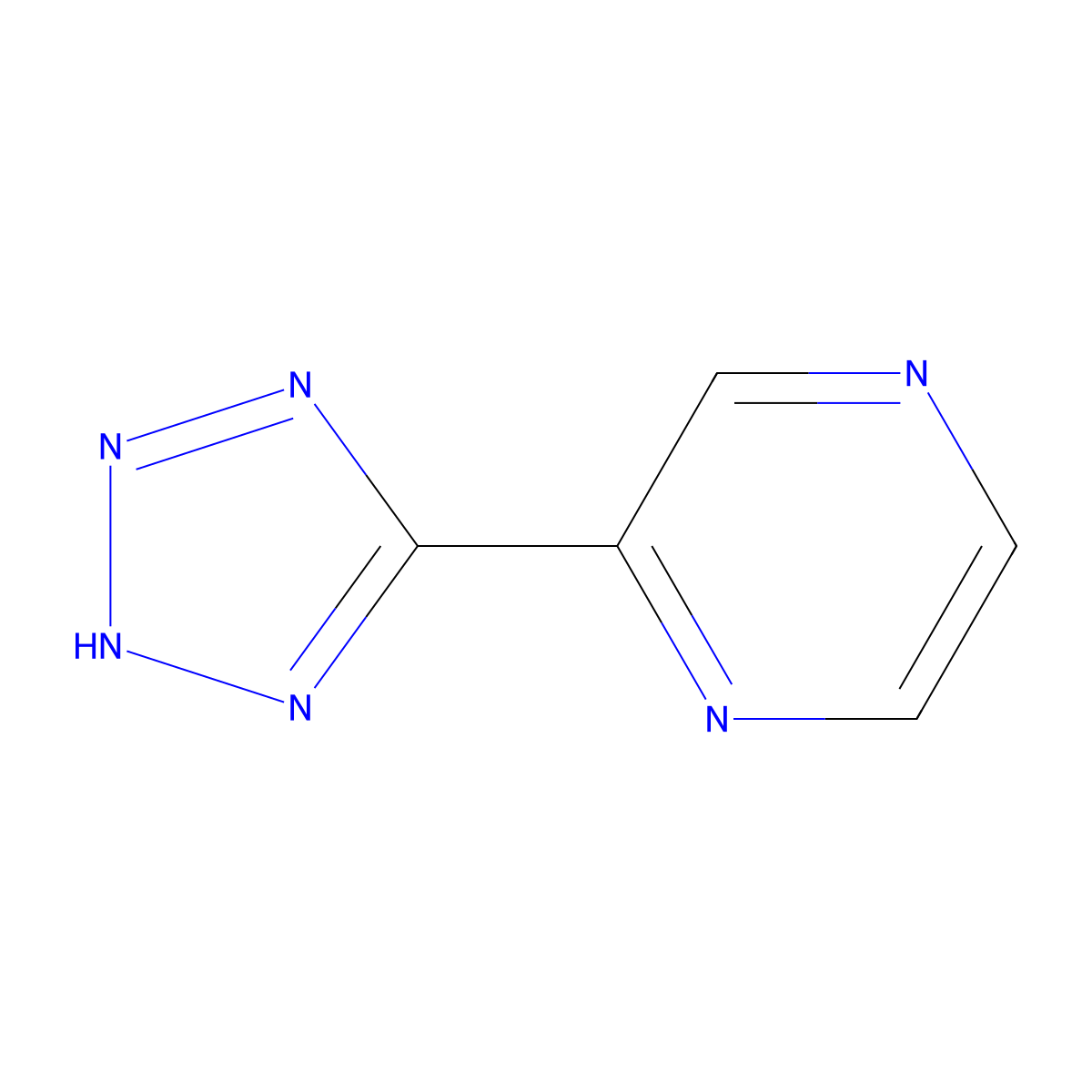 2-(2H-tetrazol-5-yl)pyrazine molecular structure, CAS 16289-54-6