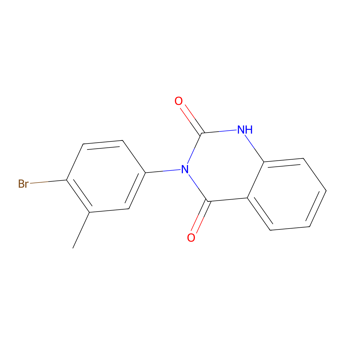 3-(4-Bromo-3-methyl-phenyl)-1H-quinazoline-2,4-dione molecular structure, CAS 16289-75-1