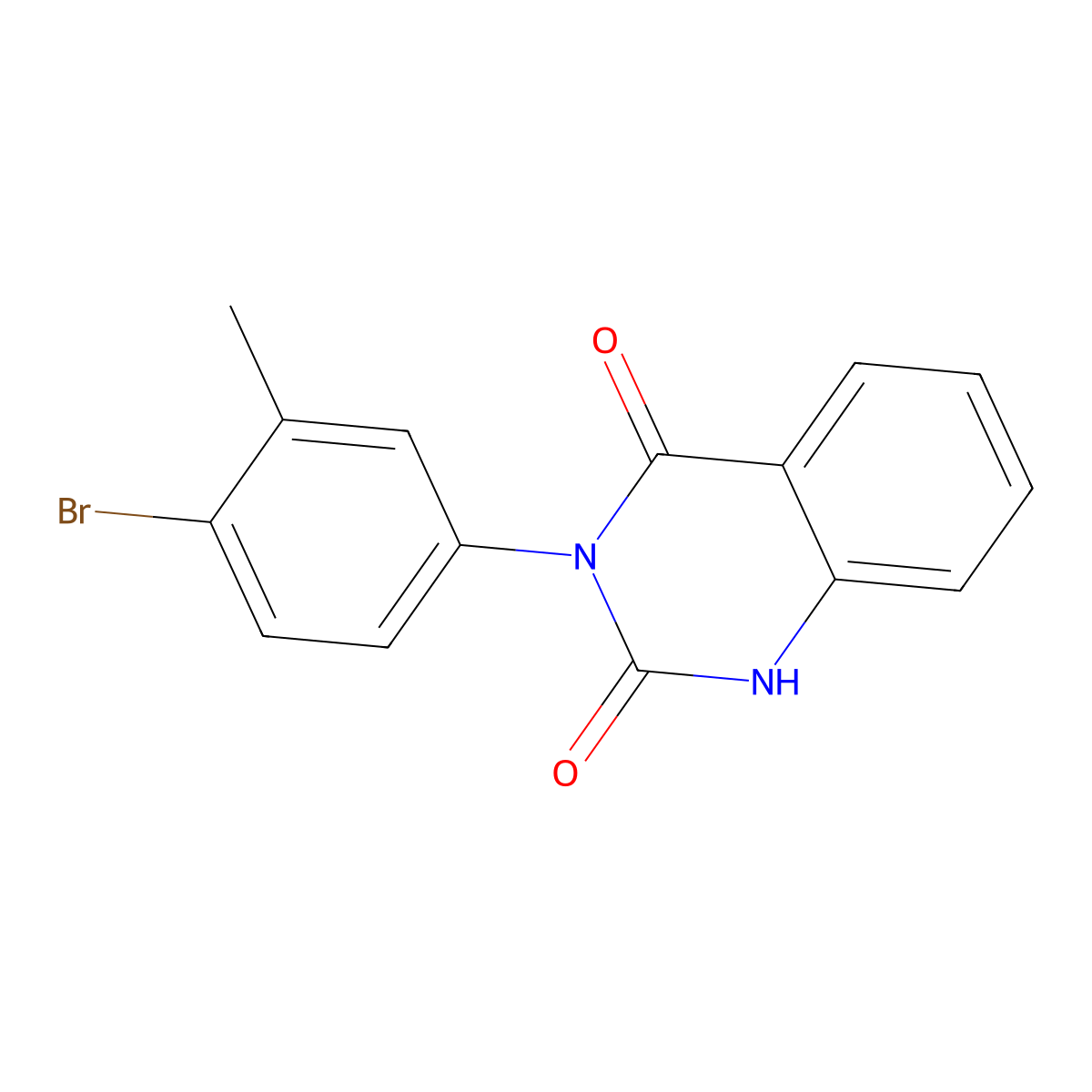 3-(4-Bromo-3-methyl-phenyl)-1H-quinazoline-2,4-dione molecular structure, CAS 16289-75-1