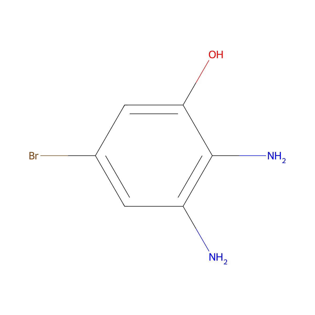 2,3-Diamino-5-bromophenol molecular structure, CAS 1628908-26-8