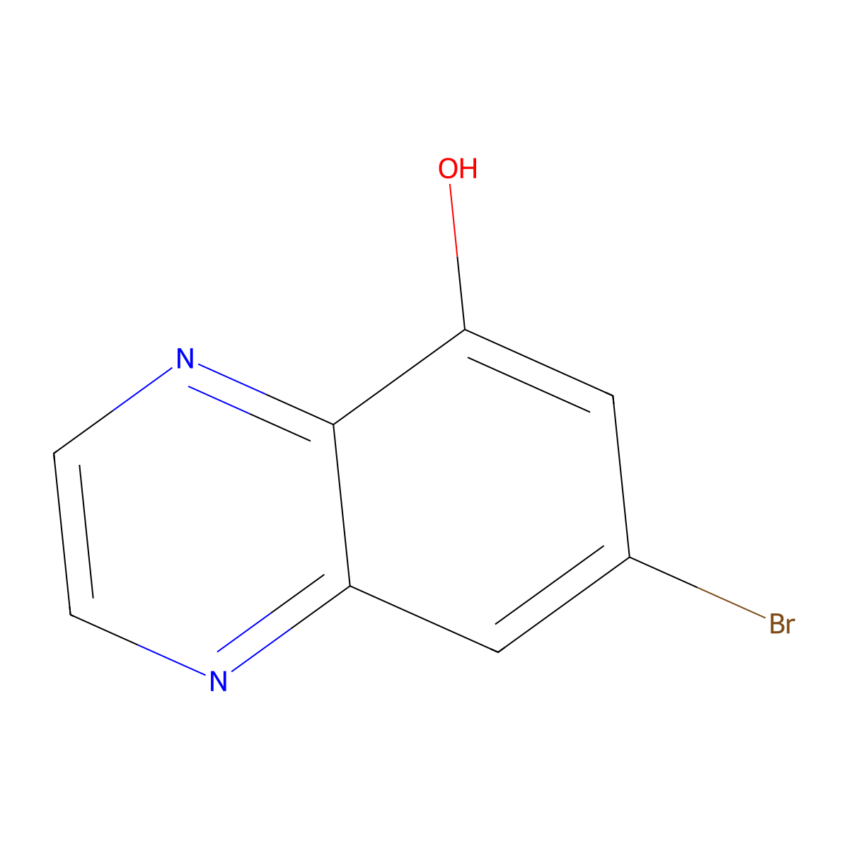 7-Bromoquinoxalin-5-ol molecular structure, CAS 1628908-27-9