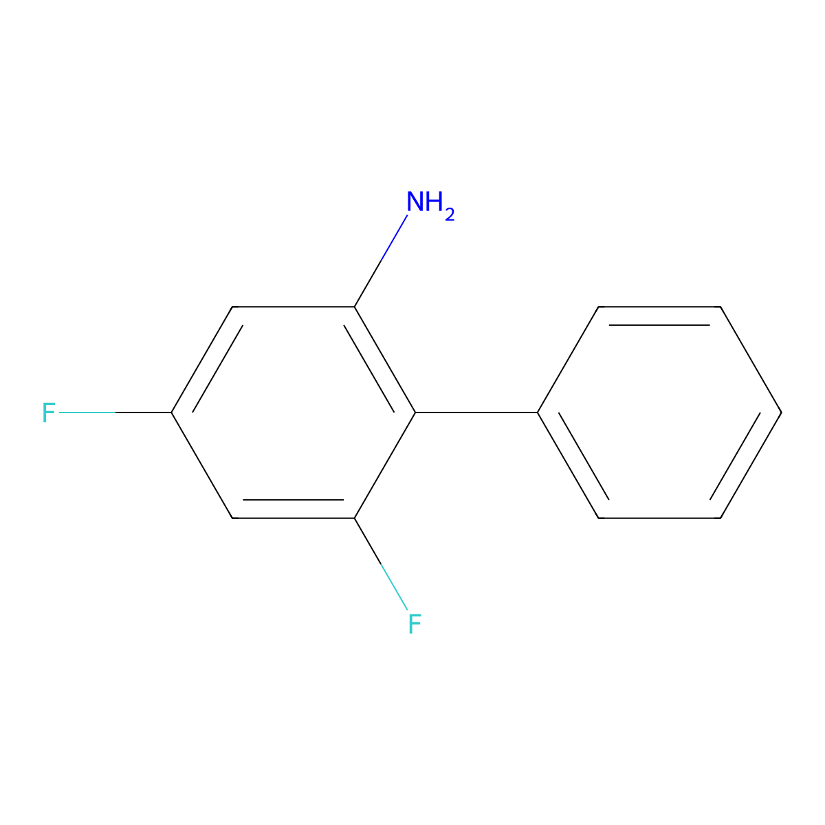 4,6-Difluoro-[1,1'-biphenyl]-2-amine molecular structure, CAS 1628909-02-3