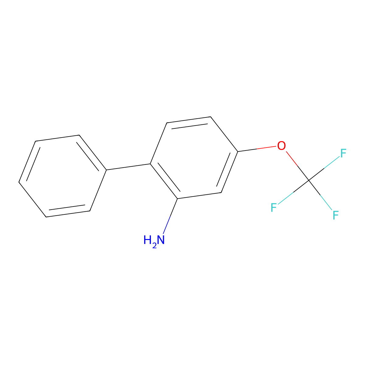 4-(Trifluoromethoxy)biphenyl-2-amine molecular structure, CAS 1628909-04-5