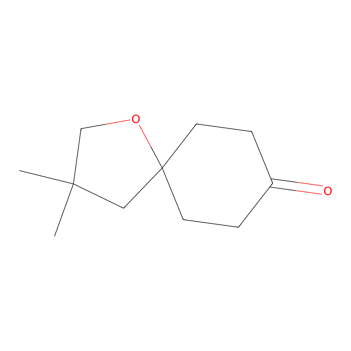 3,3-Dimethyl-1-oxaspiro[4.5]decan-8-one molecular structure, CAS 1628927-24-1