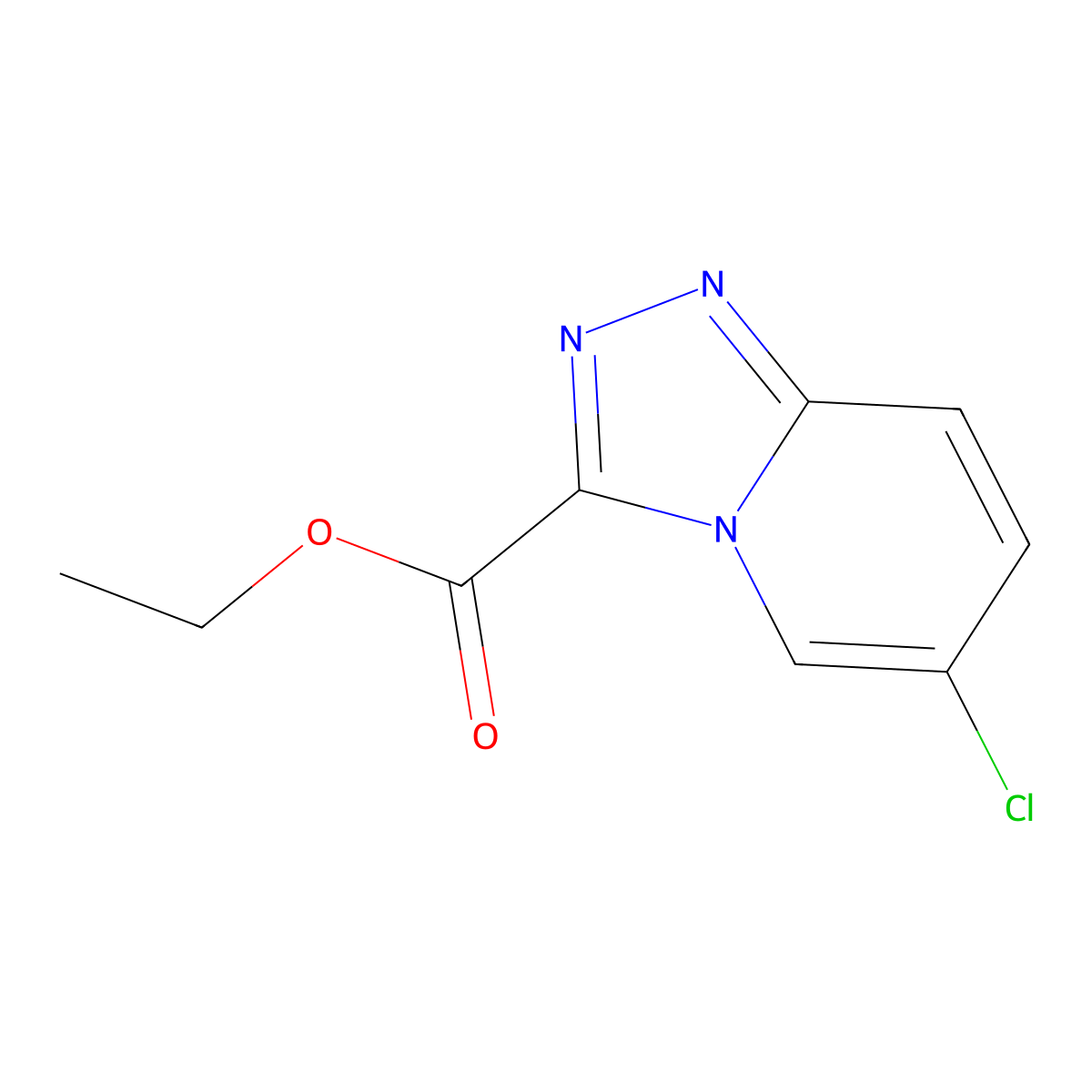 Ethyl 6-chloro-[1,2,4]triazolo[4,3-a]pyridine-3-carboxylate molecular structure, CAS 1628946-63-3