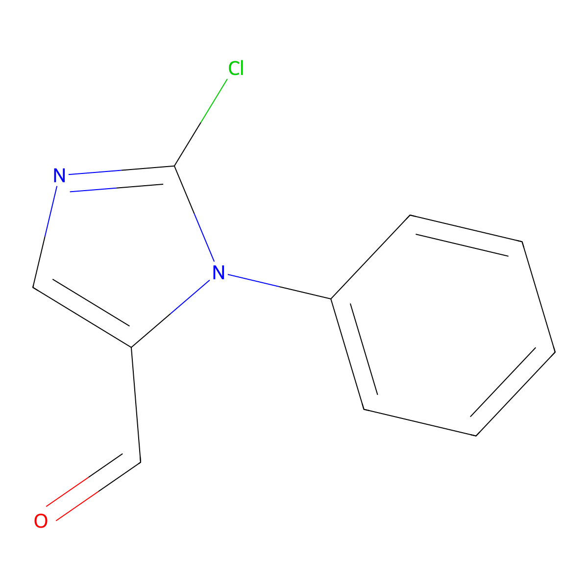 2-chloro-1-phenyl-1H-imidazole-5-carbaldehyde molecular structure, CAS 1628952-33-9