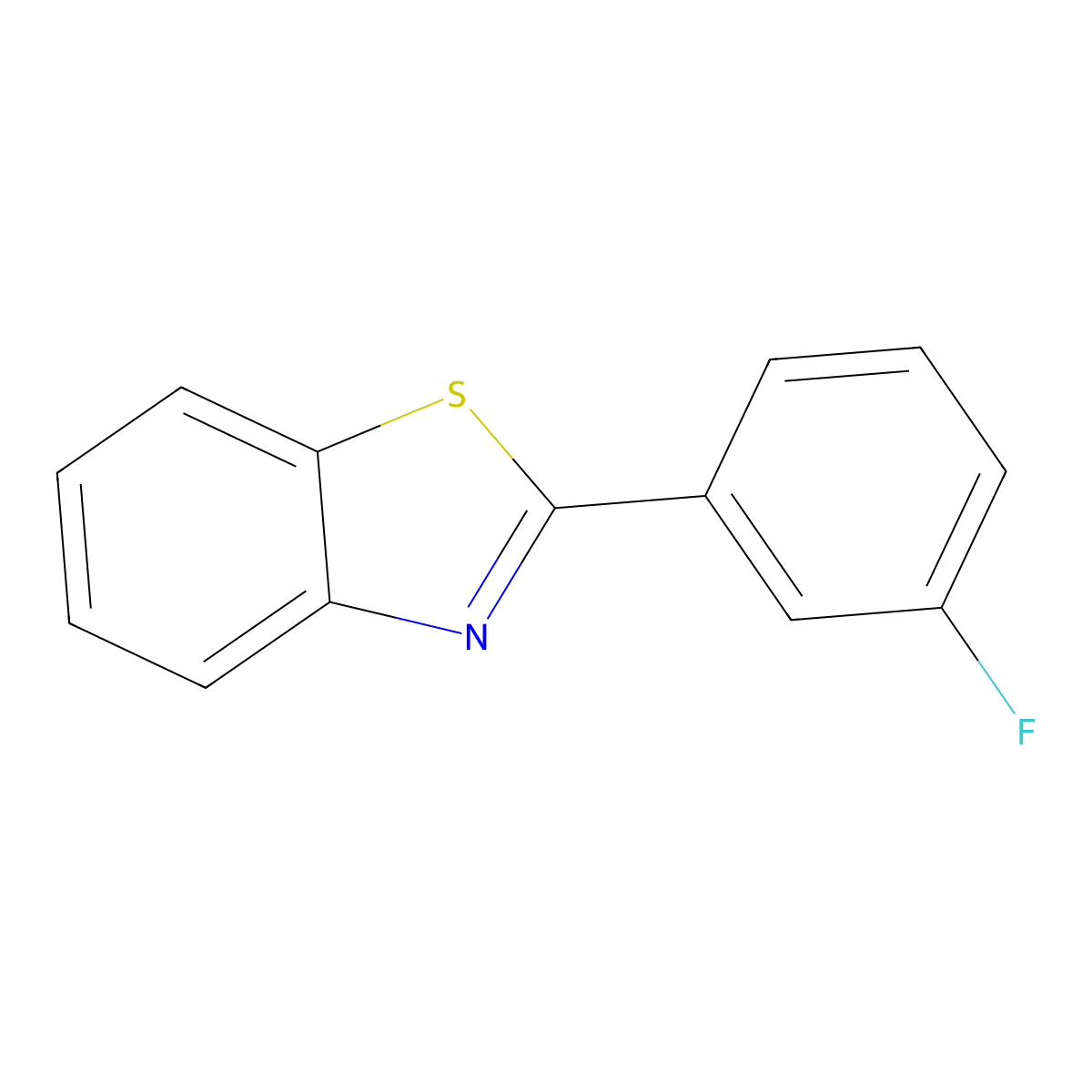 2-(3-Fluorophenyl)-1,3-benzothiazole molecular structure, CAS 1629-07-8