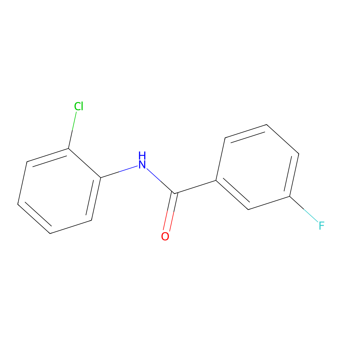 N-(2-chlorophenyl)-3-fluorobenzamide molecular structure, CAS 1629-12-5