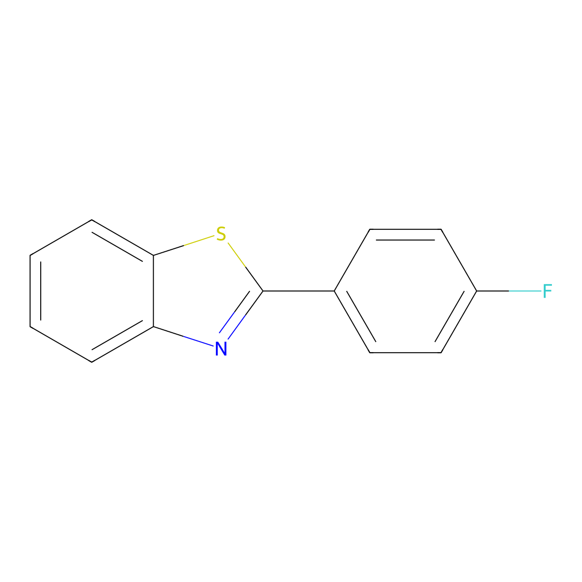 2-(4'-Fluorophenyl)-1,3-benzothiazole molecular structure, CAS 1629-26-1