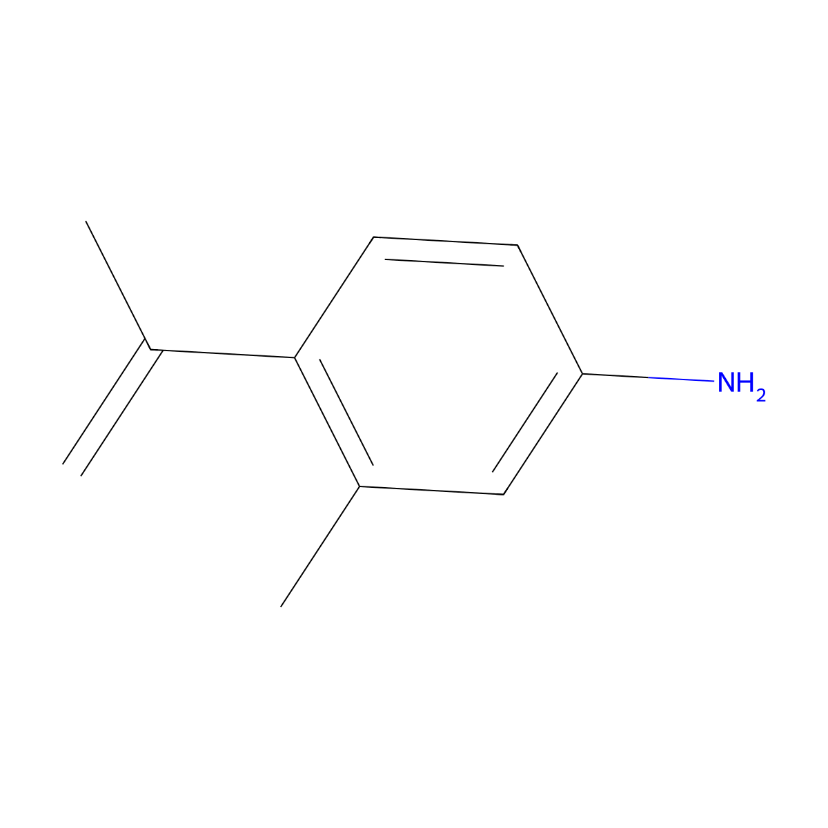 3-Methyl-4-(prop-1-en-2-yl)aniline molecular structure, CAS 1629-29-4