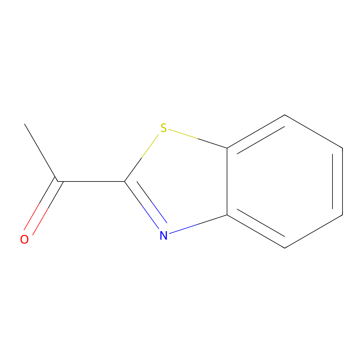 1-(1,3-Benzothiazol-2-yl)ethan-1-one molecular structure, CAS 1629-78-3