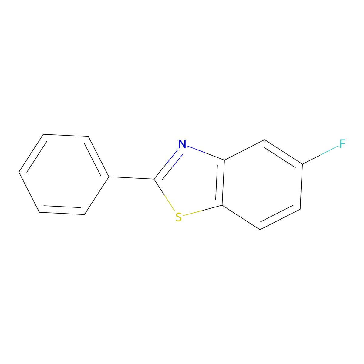 5-Fluoro-2-phenylbenzo[d]thiazole molecular structure, CAS 1629-93-2