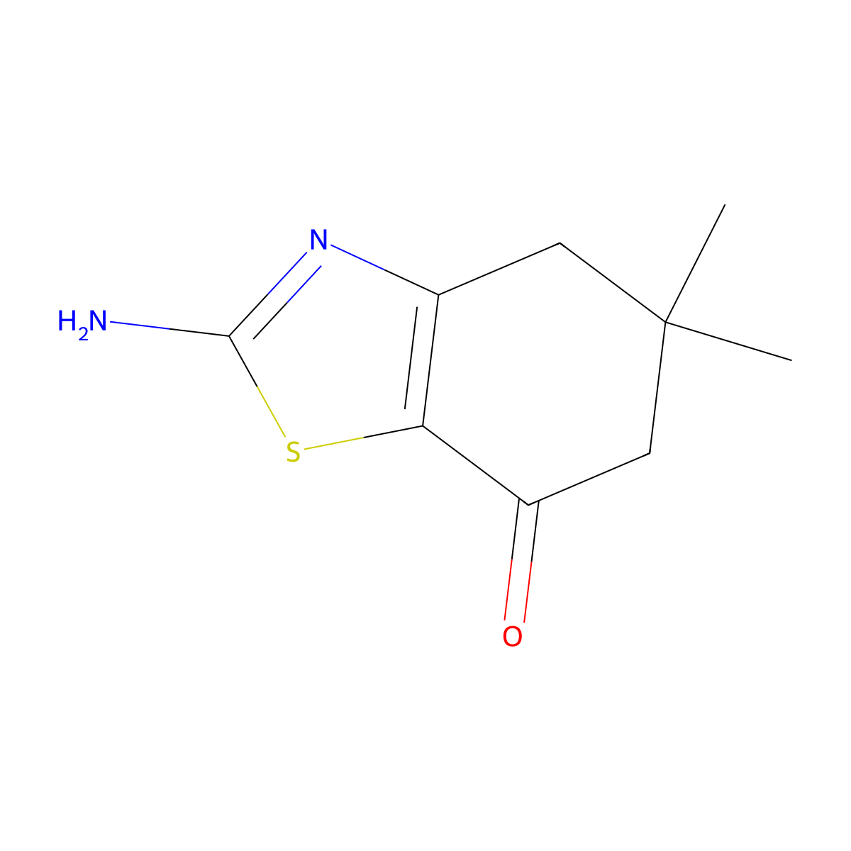 2-Amino-5,5-dimethyl-5,6-dihydro-4H-benzothiazol-7-one molecular structure, CAS 1629-95-4