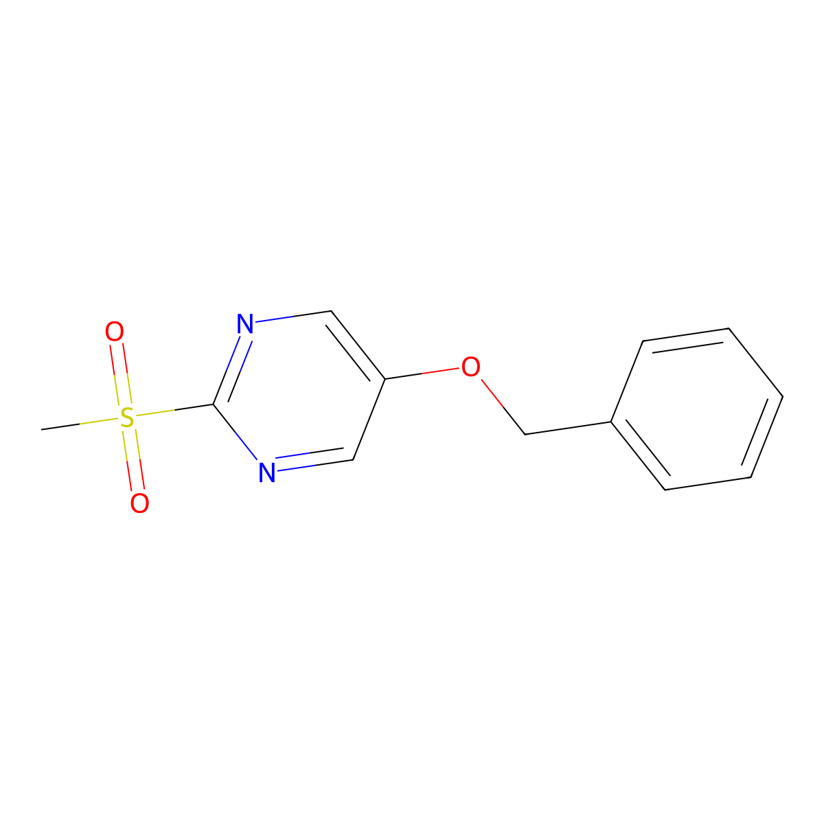 2-Methylsulfonyl-5-phenylmethoxypyrimidine molecular structure, CAS 16290-89-4