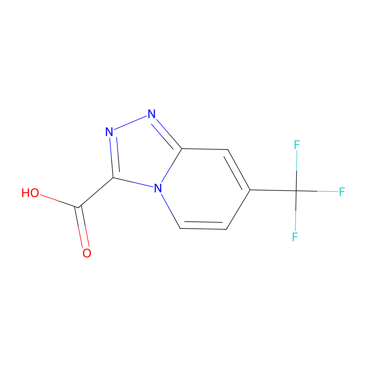 7-(Trifluoromethyl)-[1,2,4]triazolo[4,3-a]pyridine-3-carboxylic acid molecular structure, CAS 1629012-68-5
