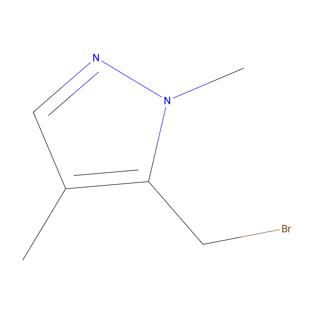 5-(bromomethyl)-1,4-dimethyl-1H-pyrazole molecular structure, CAS 1629014-06-7
