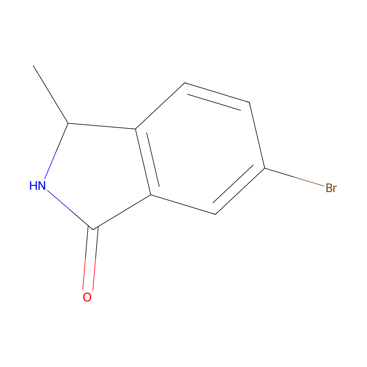 6-Bromo-3-methylisoindolin-1-one molecular structure, CAS 1629018-50-3