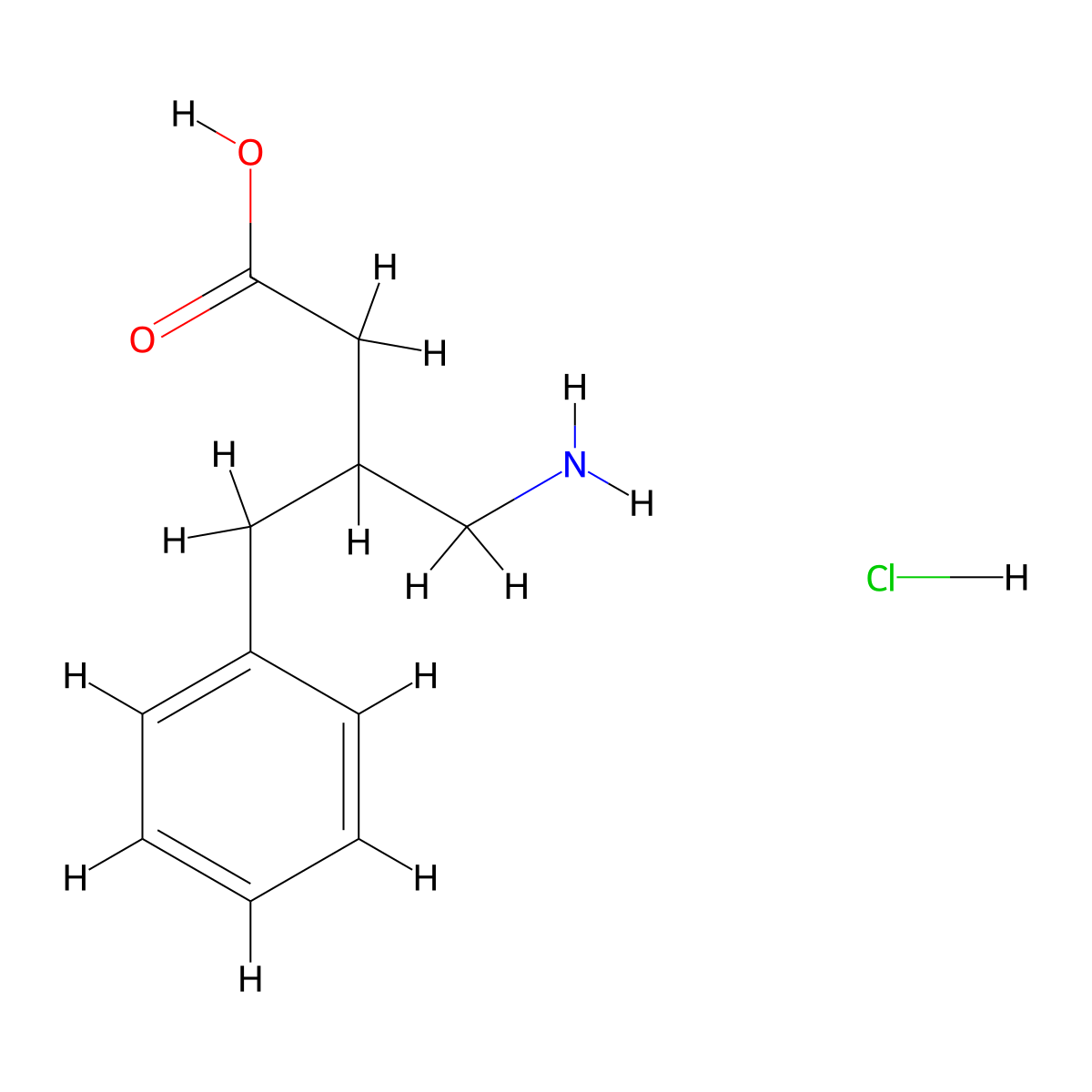 4-Amino-3-benzylbutanoic acid hydrochloride molecular structure, CAS 1629022-58-7