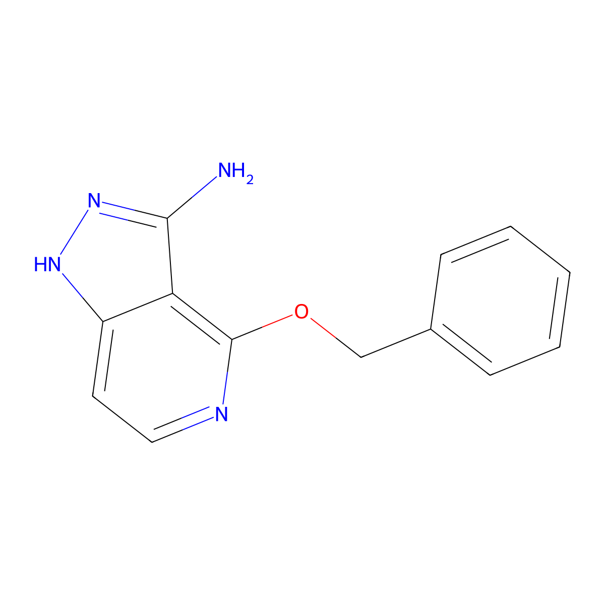 4-(benzyloxy)-1H-pyrazolo[4,3-c]pyridin-3-amine molecular structure, CAS 1629037-78-0