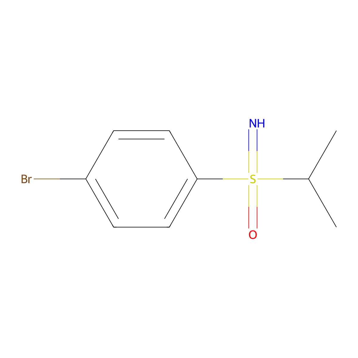 (4-Bromophenyl)(imino)(propan-2-yl)-lambda6-sulfanone molecular structure, CAS 1629038-01-2