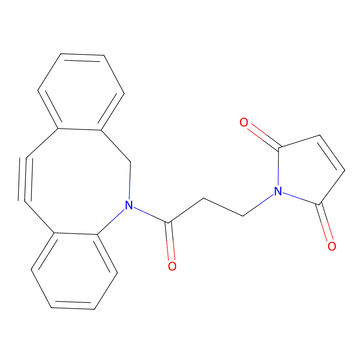 1-[3-(11,12-Didehydrodibenz[b,f]azocin-5(6H)-yl)-3-oxopropyl]-1H-Pyrrole-2,5-dione molecular structure, CAS 1629057-08-4