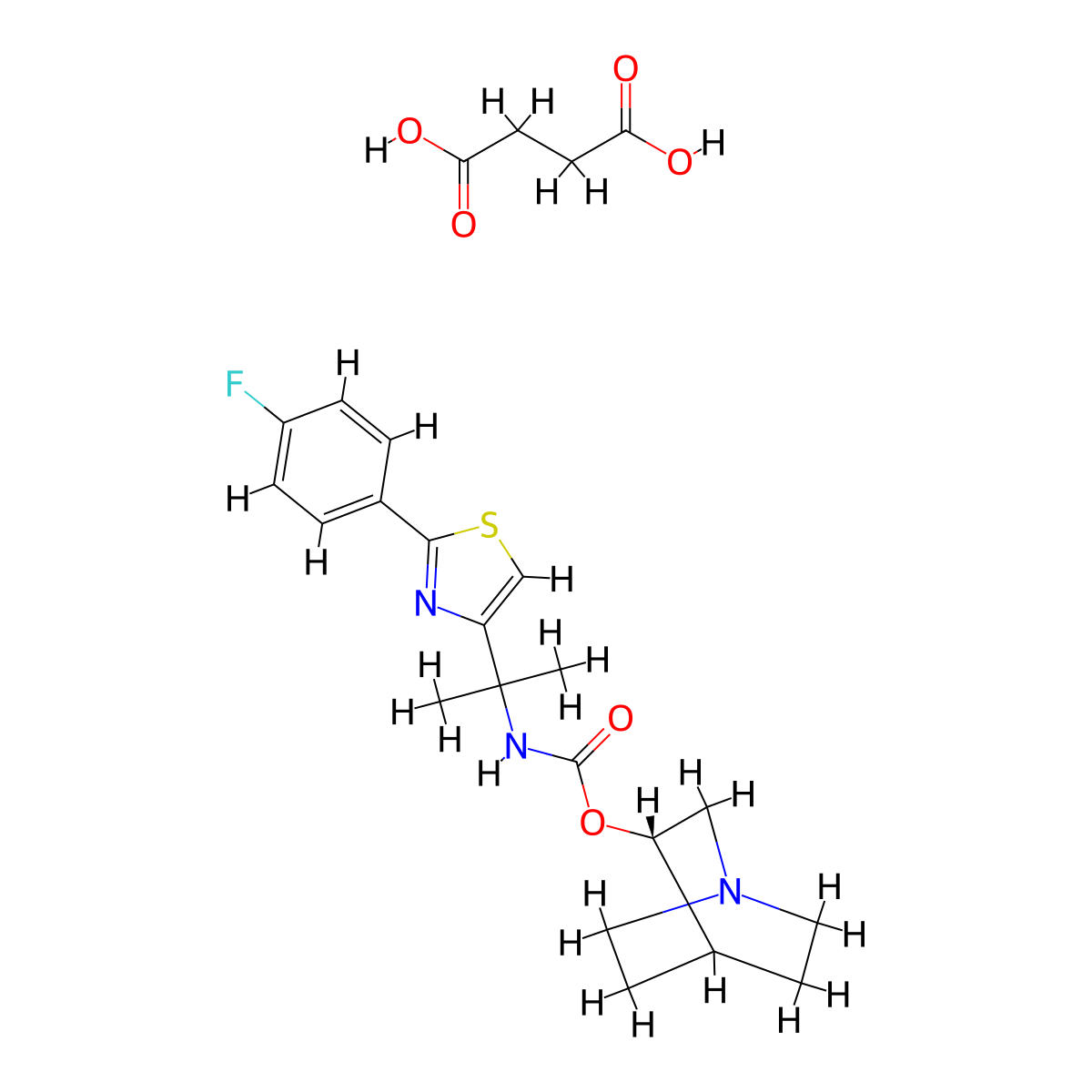 Ibiglustat succinate molecular structure, CAS 1629063-80-4