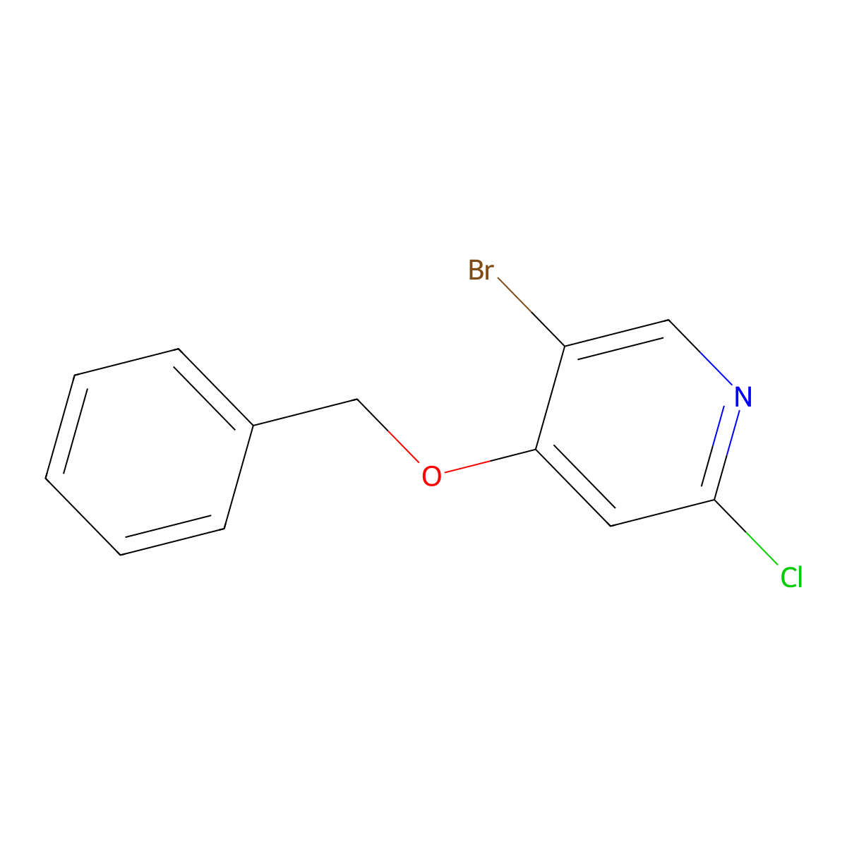 4-(Benzyloxy)-5-bromo-2-chloropyridine molecular structure, CAS 1629064-89-6