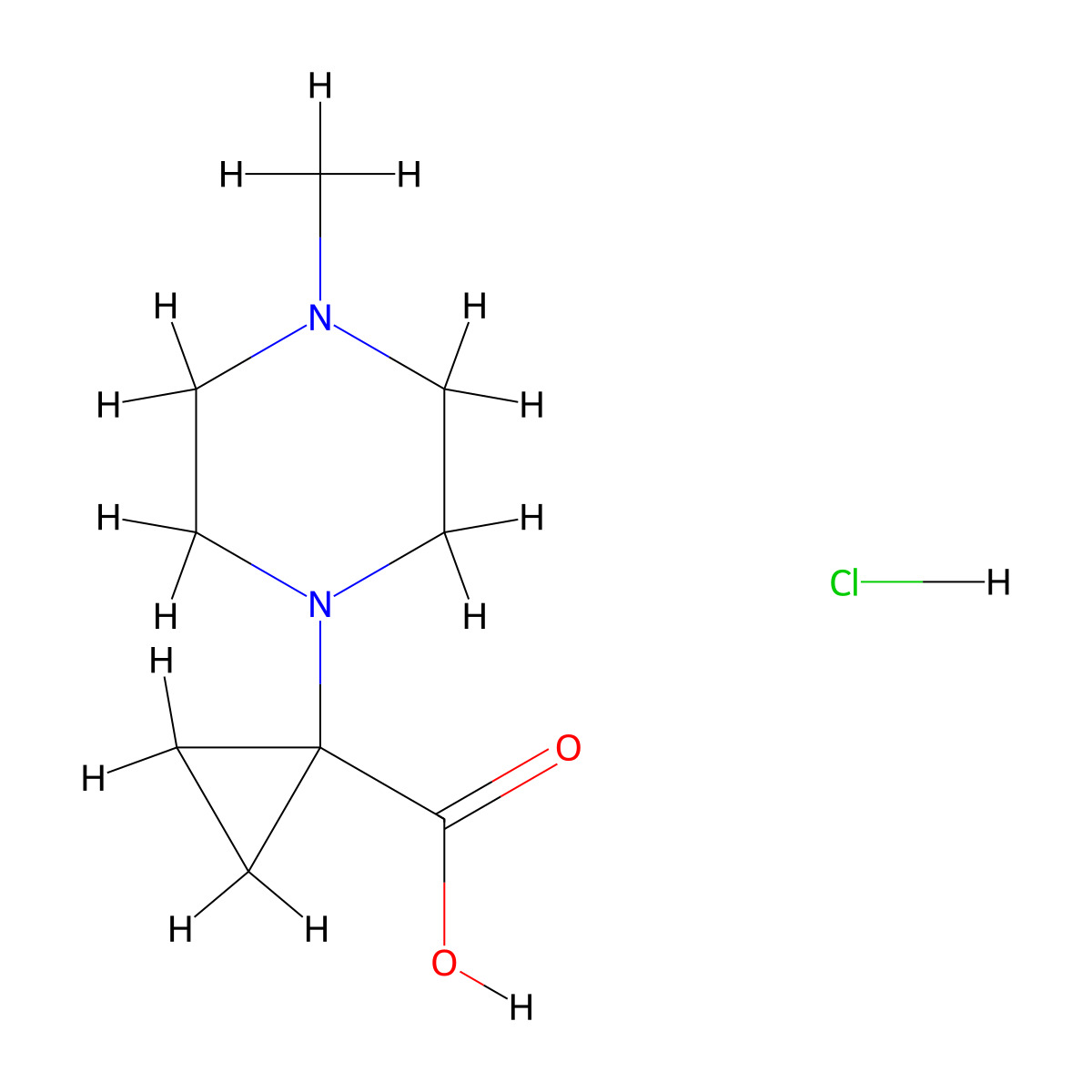 1-(4-Methylpiperazin-1-yl)cyclopropanecarboxylic acid hydrochloride molecular structure, CAS 1629089-21-9