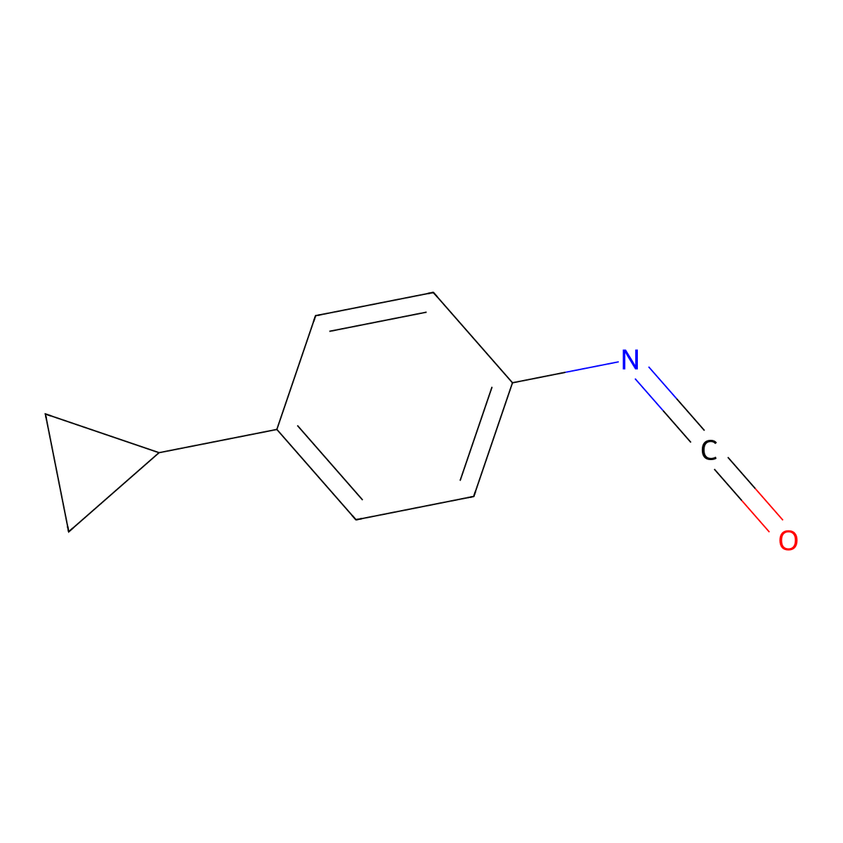 1-Cyclopropyl-4-isocyanatobenzene molecular structure, CAS 1629128-24-0